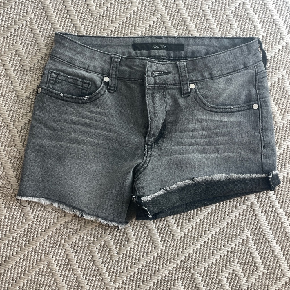 Joe's Jeans Charcoal Girls Denim Shorts - Picture 3 of 7